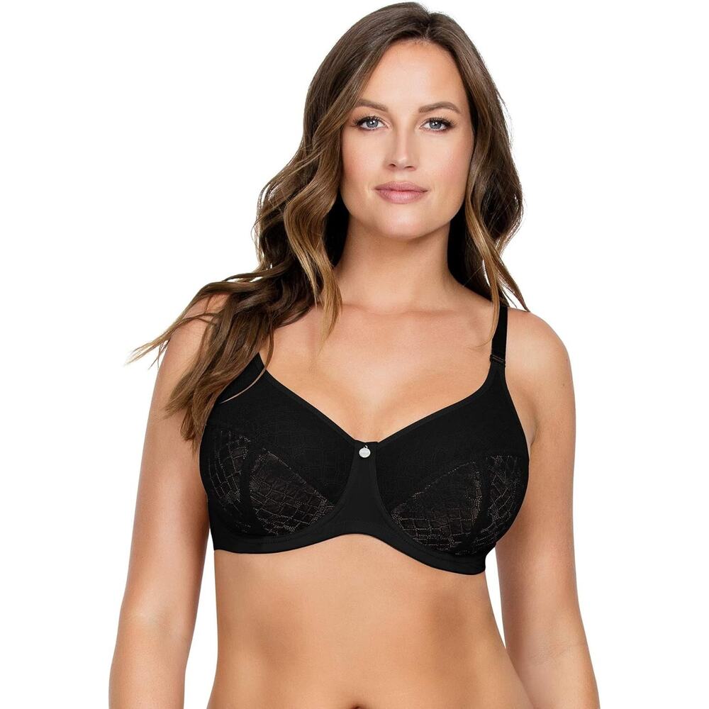Parfait Women's Enora Full Coverage Unlined Minimizer Bra P5272 - Black NWT